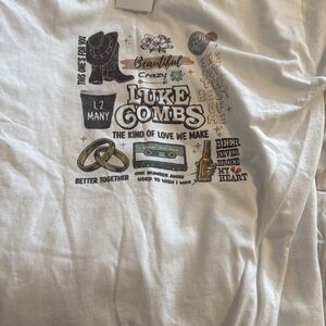 Luke combs White Graphic T-Shirt with